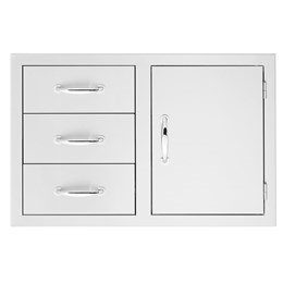 33" 3-Drawer & Access Door Combo