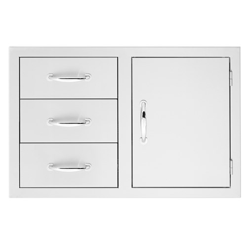 33" 3-Drawer & Access Door Combo