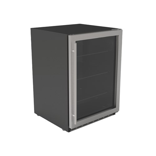 24" 5.1c Outdoor Rated Fridge  w/Glass D