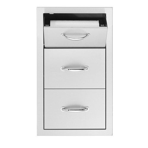 17" Vertical 2-Drawer & Paper Towel Hold