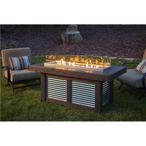 Denali Brew Linear Gas Fire Pit Table