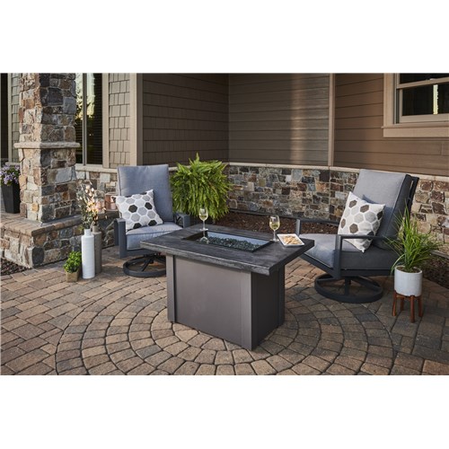 Stone Grey Havenwood Rectangle FirePit