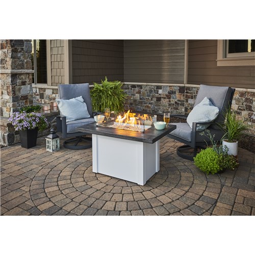 Stone Grey Havenwood Rect Gas FPit Table