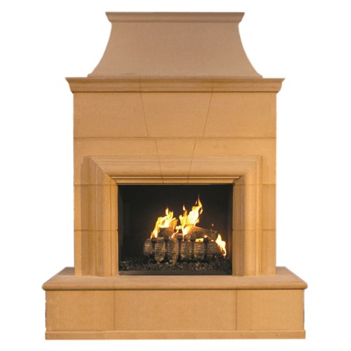 Cordova Vented Outdoor Fireplace - Smoke