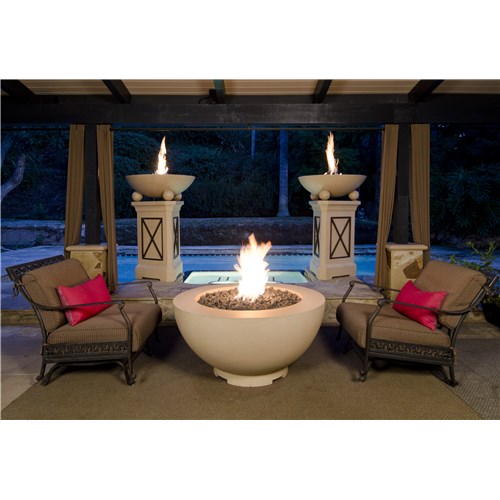 48" Café Blanco Fire Bowl, LP