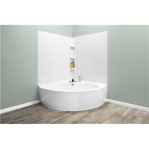 ACR CORNER TUB 54X54X19.5 WHT