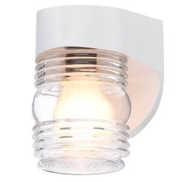 White Plastic Exterior Light Fixture