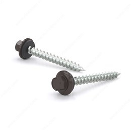 #8 x 1" Black Hex Head Screw 50 pack