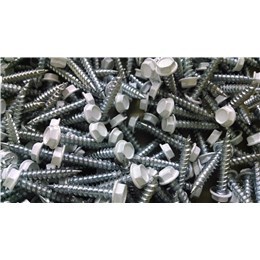 SCREW 1" WHITE HEX HEAD 500CT