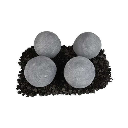 6” CANNON BALL, 4 PC SET- GREY