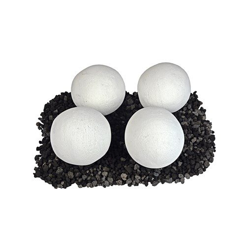 6” CANNON BALL, 4 PC SET- WHITE