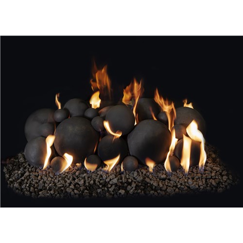 6" Cannon Ball, 4pc Set-Black