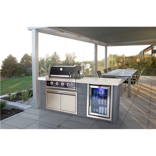 Mont Alpi 4-Burner Artwood Island in Bla