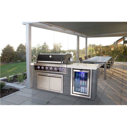 Mont Alpi 6-Burner Artwood Island in Bla