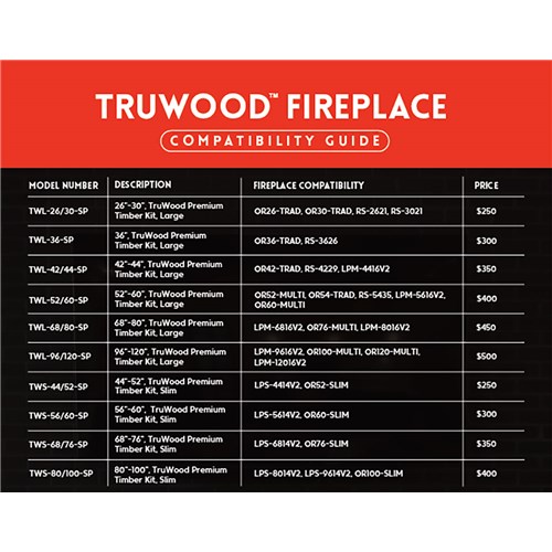 68-80" Large TruWood Premim Timber Kit