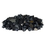 Black Reflective Fireglass 1/2" to 3/4"