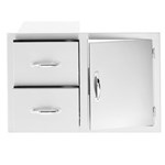 30" 2-Drawer & Access Door Combo