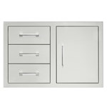 33" 3-Drawer & Access Door Combo