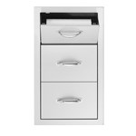 17" Vertical 2-Drawer & Paper Towel Hold