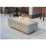 54" White Cove Linear Fire Pit Table