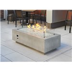 54" White Cove Linear Fire Pit Table