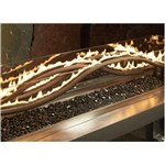 56" Black Wave Crystal Fire Burner - LP