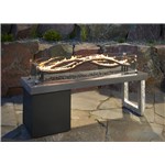 56" Black Wave Crystal Fire Burner - LP