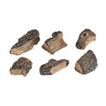 6 Charred Wood Chips (pack of 6)