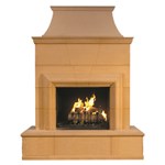 Cordova Vented Outdoor Fireplace - Smoke