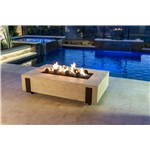 White Aspen Iron Saddle Firetable, NG