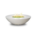 Calais Oval White Aspen Firetable - NG