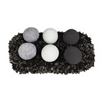 4" Cannon Ball, 8pc Set-Black