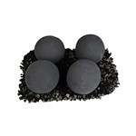 6" Cannon Ball, 4pc Set-Black