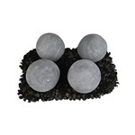 6” CANNON BALL, 4 PC SET- GREY