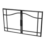 33" Swing Glass Door with Black Accent