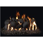 6" Cannon Ball, 4pc Set-Black